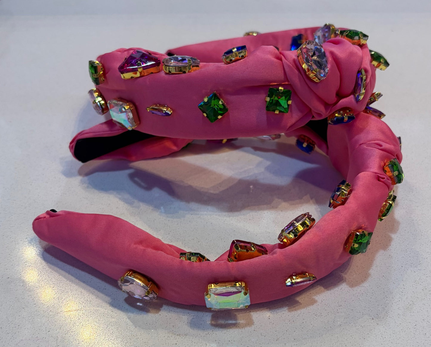 Pink Gemstone Bowknot Headband