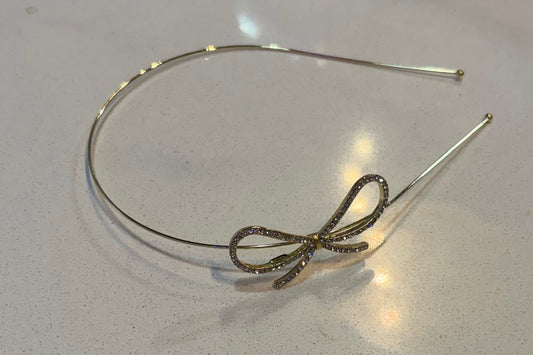 Gold Bow Metal Headband