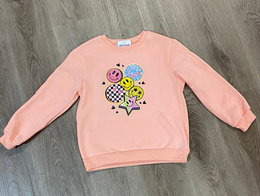 Graphic Smiles Pink Sweatshirt