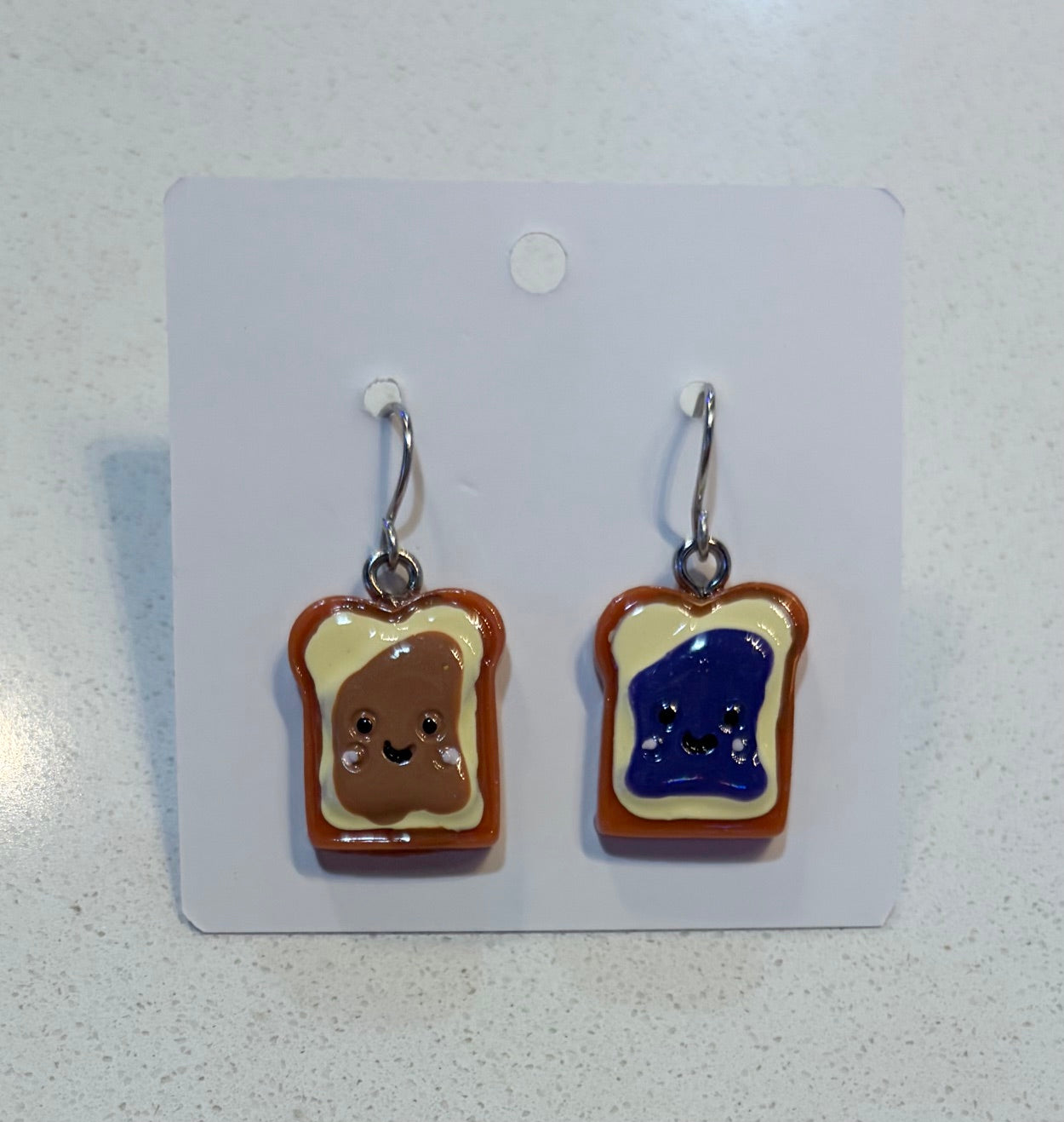 Peanut Butter & Jelly Dangle Earrings