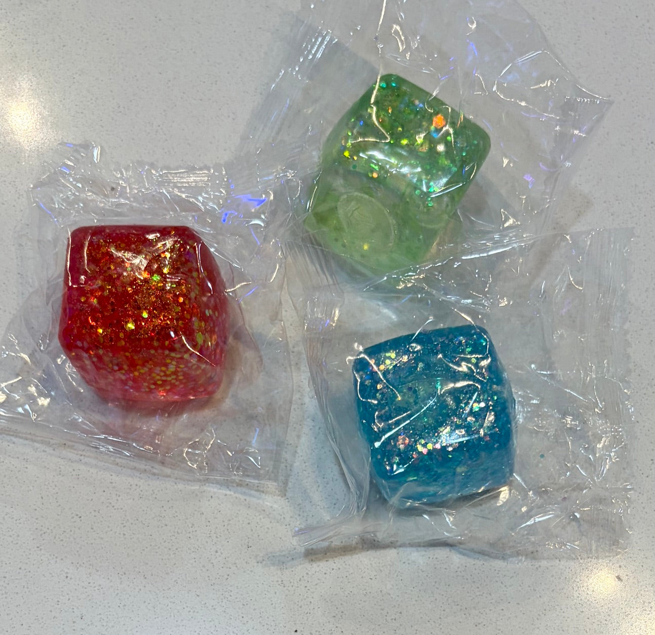 Squishy Glitter Gel Cubes