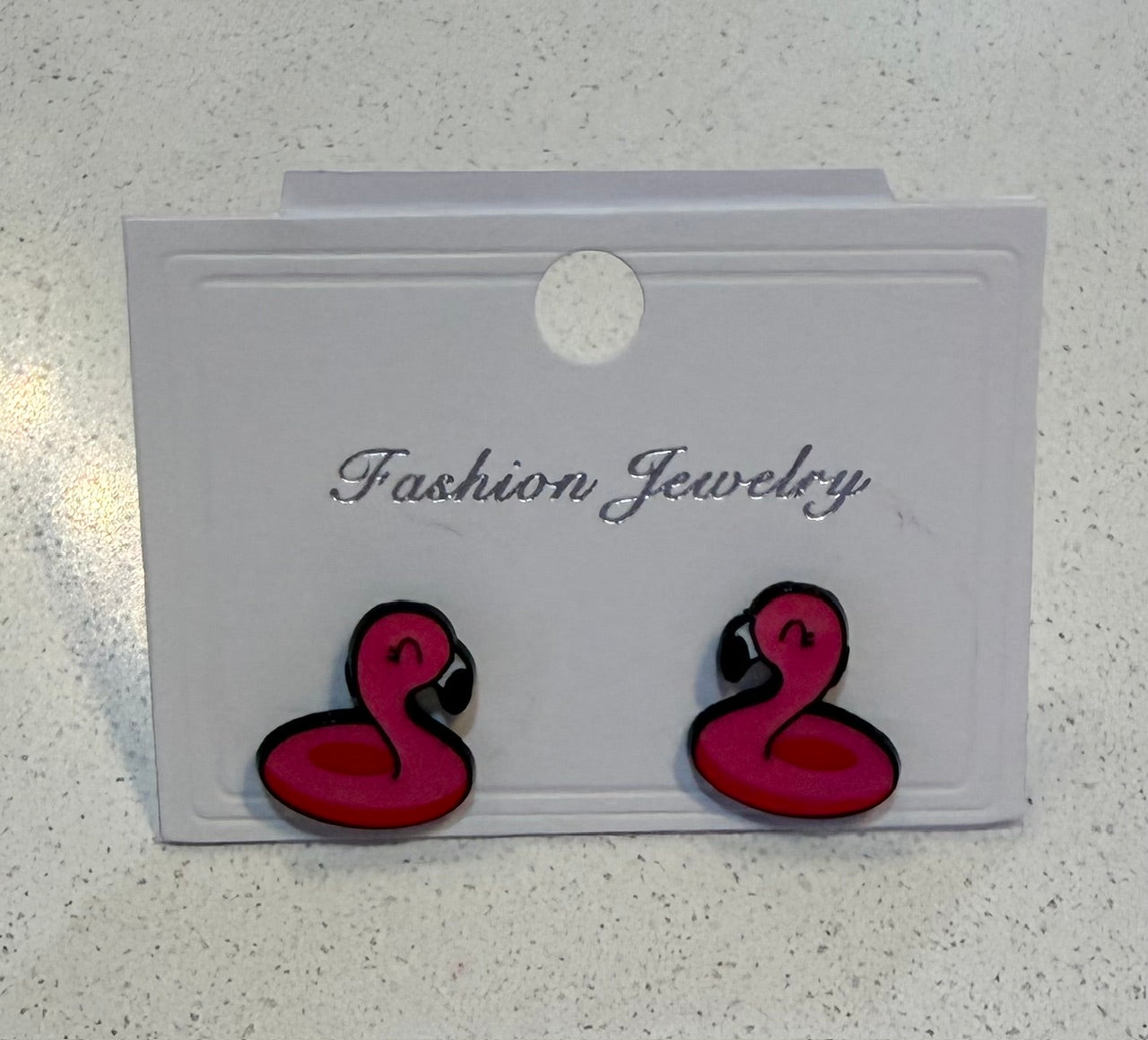 Flamingo Enamel Stud Earrings