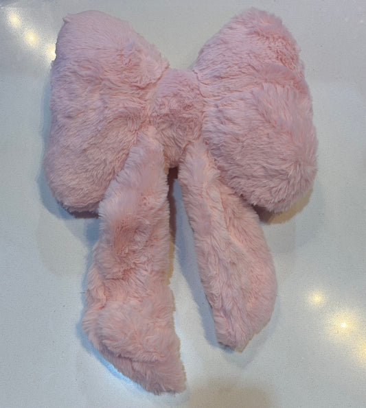 Pink Bow Throw Pillow