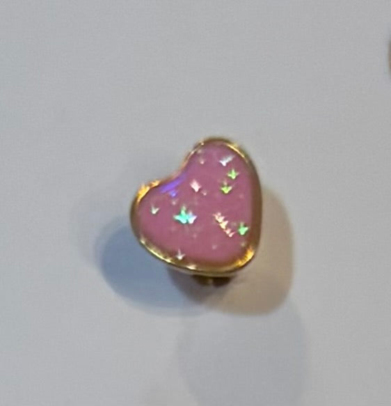 Heart Gold Stud Earrings