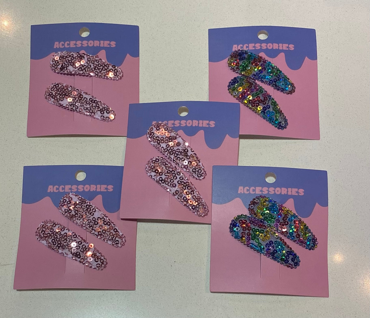 Sequin Hair Clips