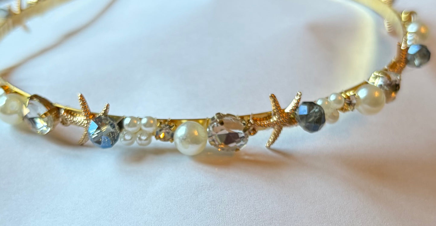 Beach Pearls Gems Headbands- Assorted