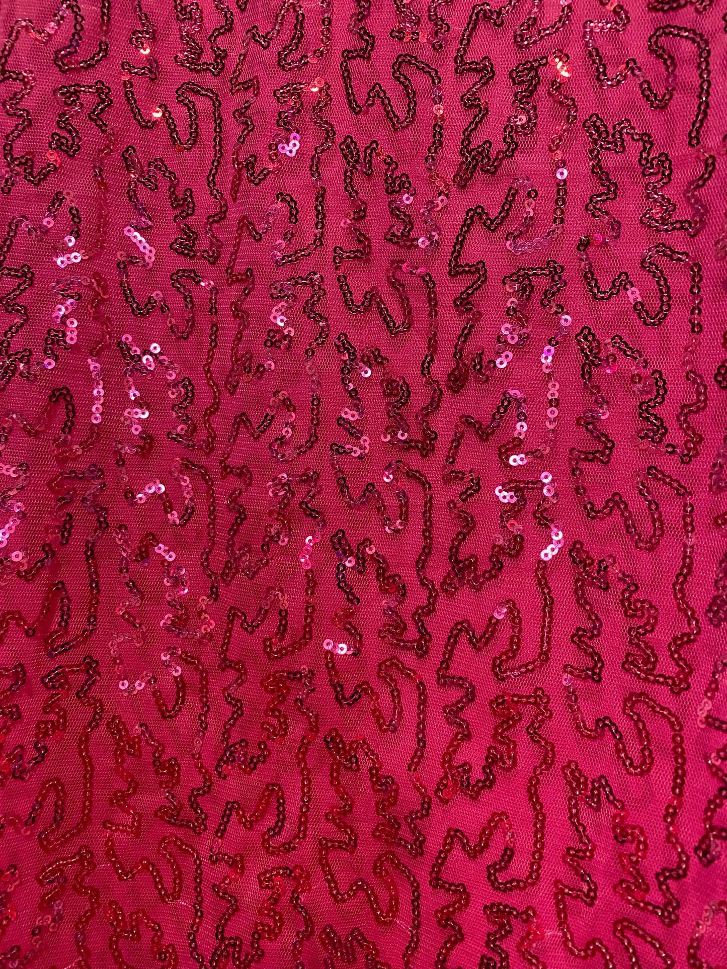 Hot Pink Sequin Sleeveless Dress