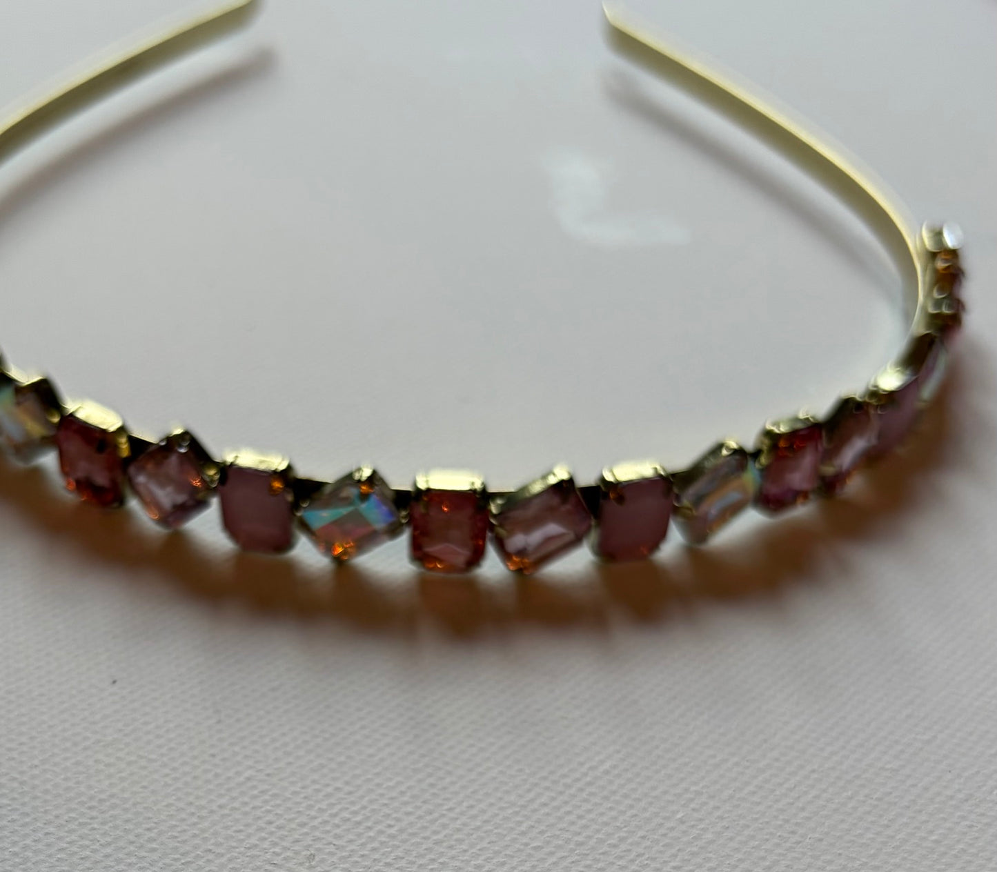 Blush Pink Rhinestone Headband