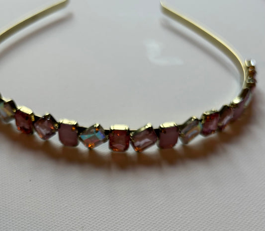 Blush Pink Rhinestone Headband