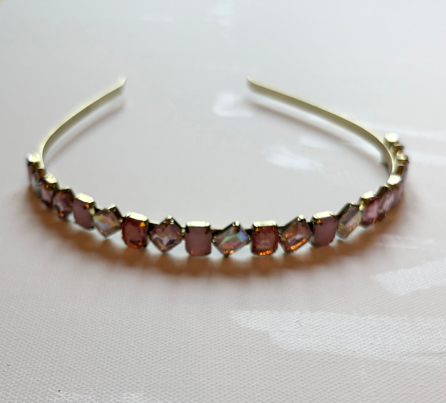 Blush Pink Rhinestone Headband