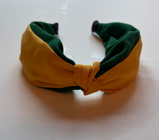Green Gold Layered Bowknot Headband