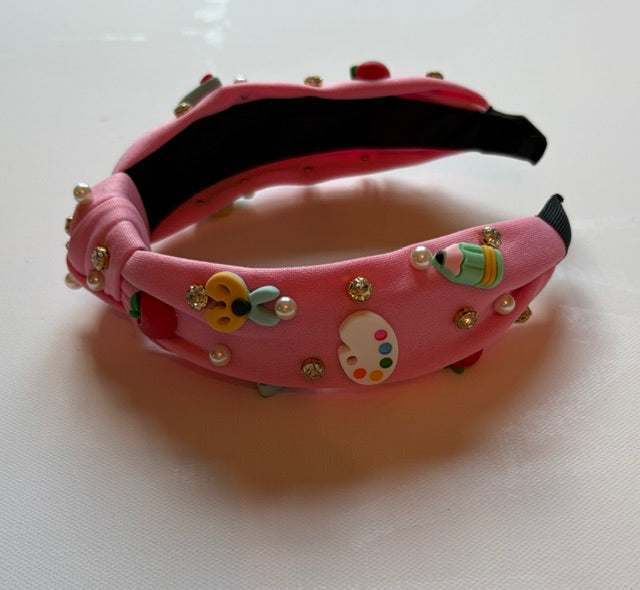 Back To School Embellished Charms Headbands- Assorted
