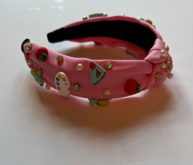 Back To School Embellished Charms Headbands- Assorted