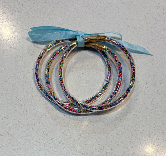 Shaker Beads Bangle Bracelet Set