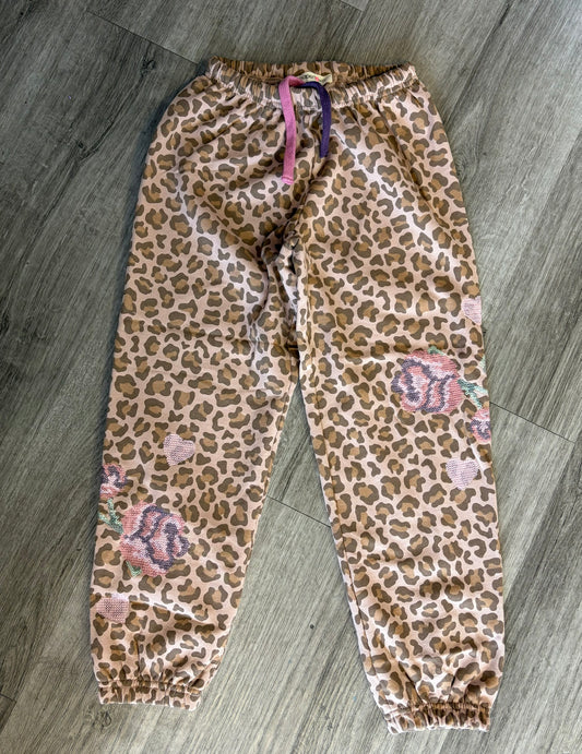 Animal Print Sweatpants Cross Stitch Flowers
