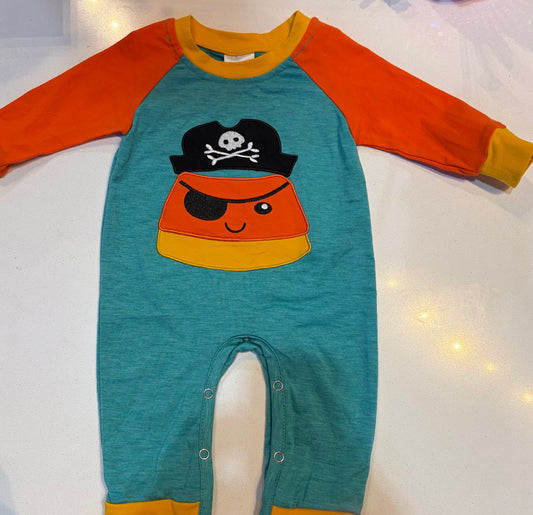 Candy Corn Pirate Romper