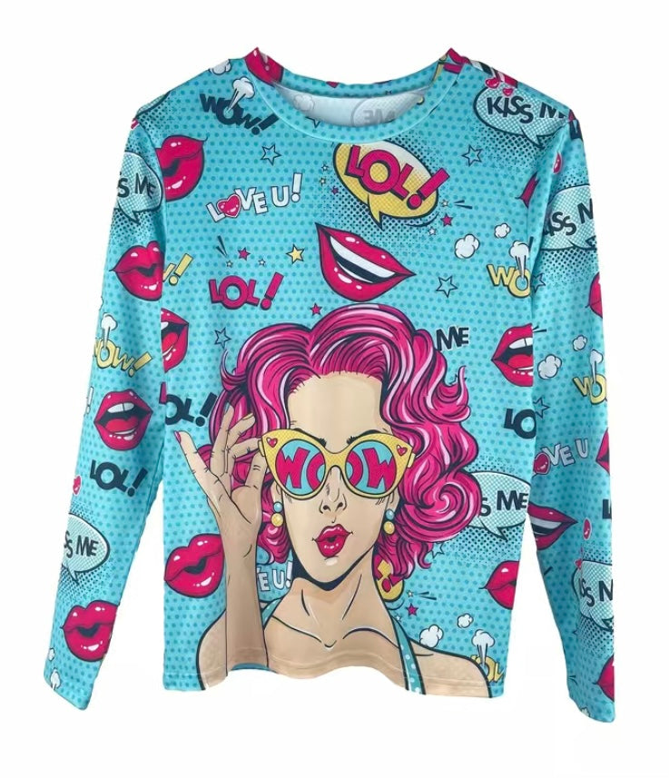 Girls Cartoon Printed Long Sleeve