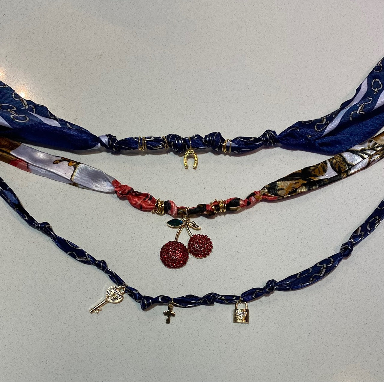 Bandana/Scarf Charm Necklaces- Assorted