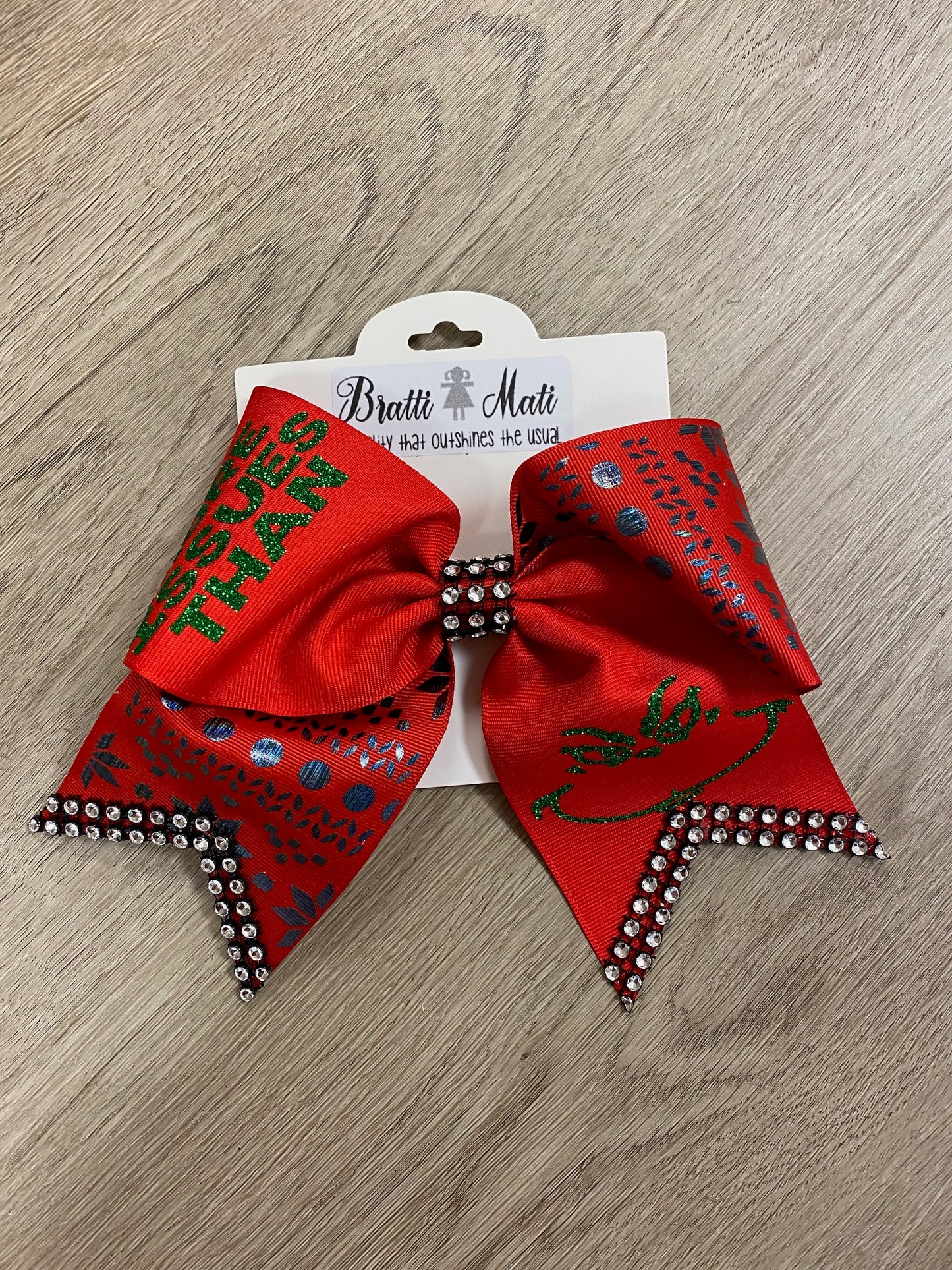 Grinch Cheer Bow