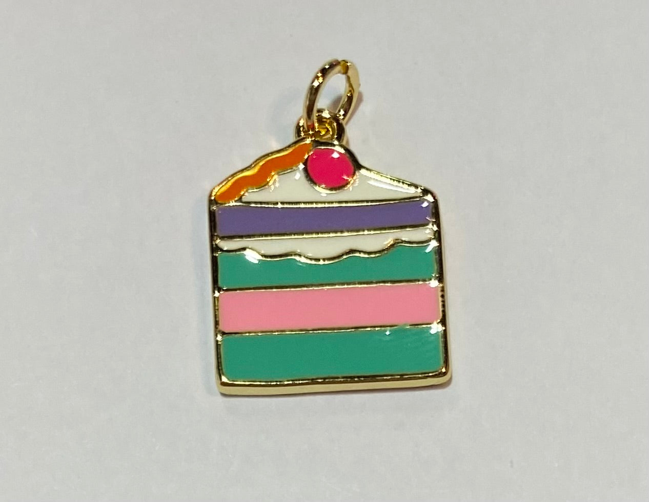 Cake Charm Gold Necklace