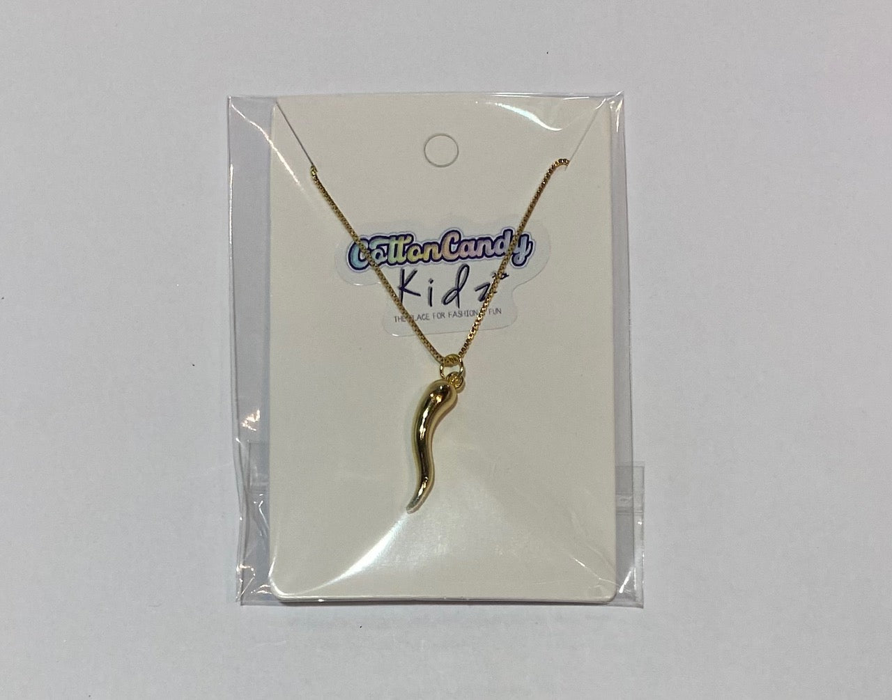 Italian Horn Charm Gold Necklace