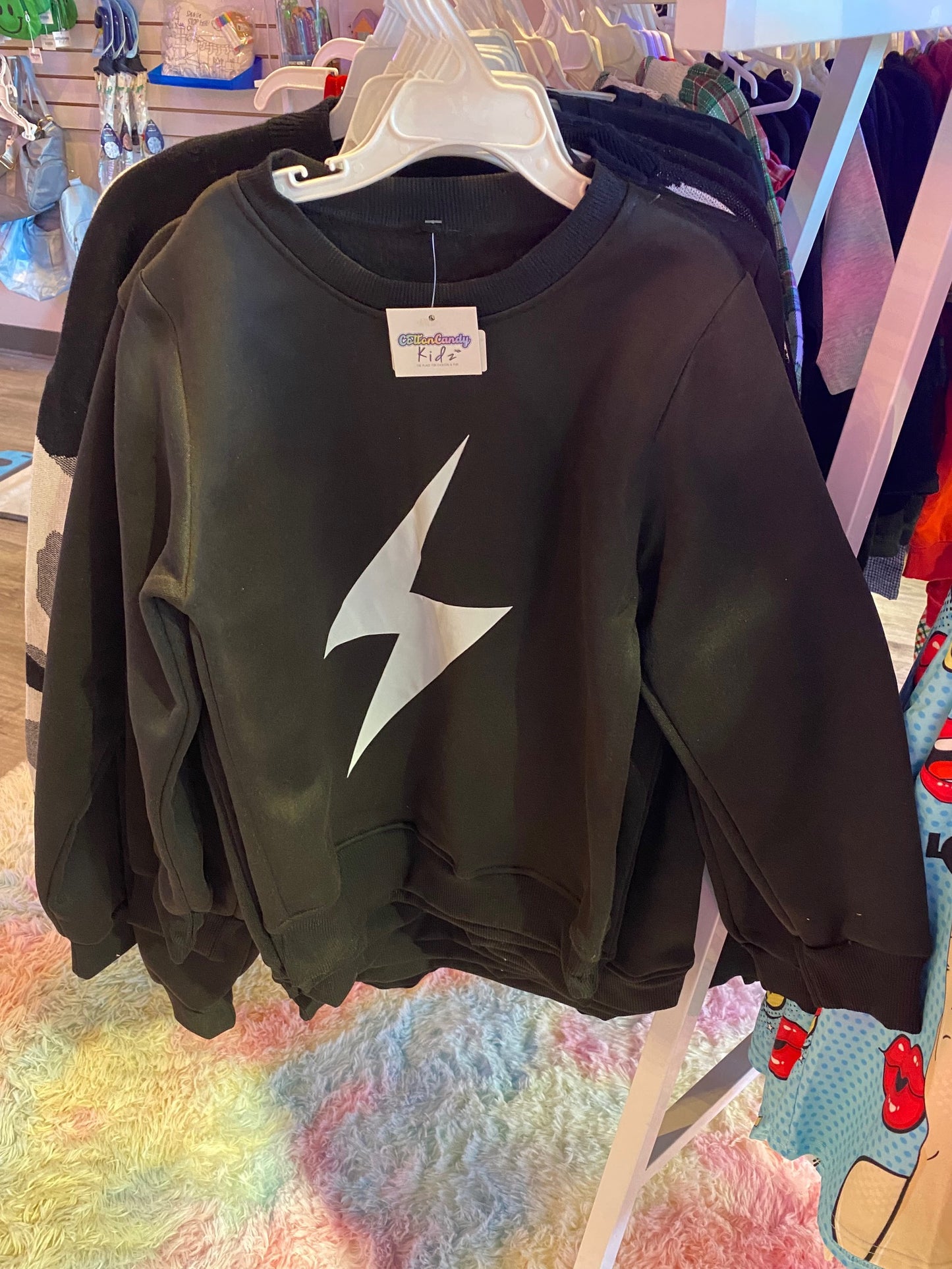 Black Lightning Bolt Sweatshirt