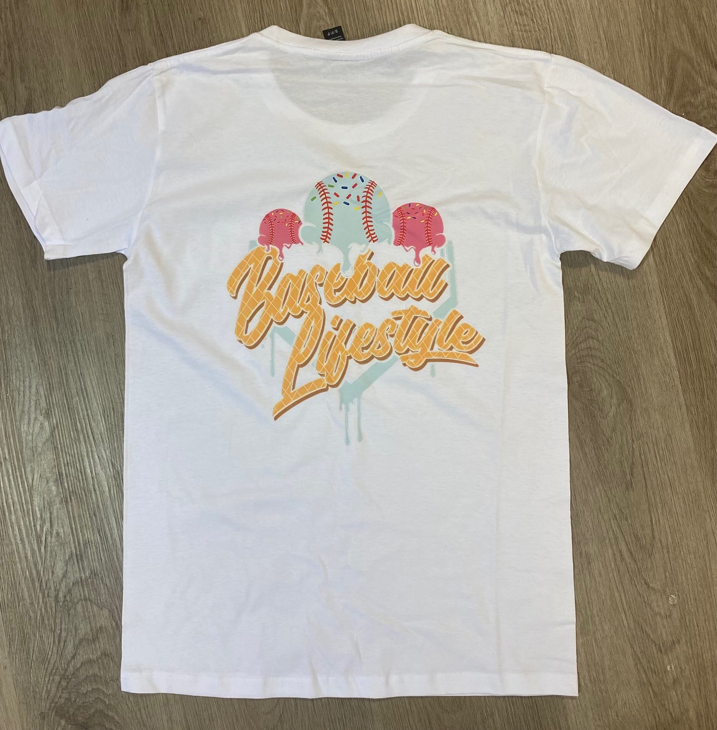 Baseball Ice Cream Drip Tshirt