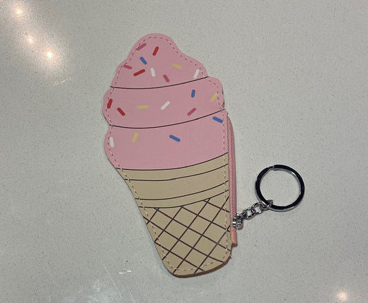 Ice Cream Coin Purse Keychains