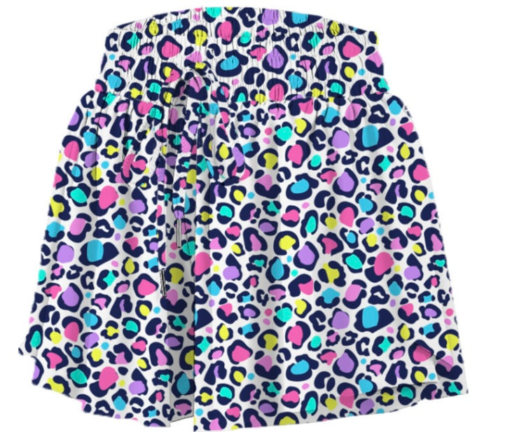 Bright Leopard Butterfly Shorts