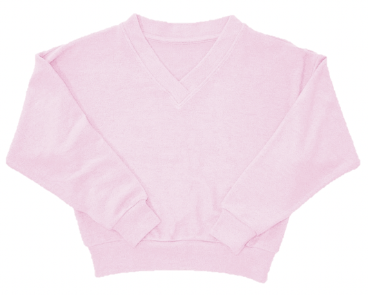 Pink Cloud V Neck Sweatshirt