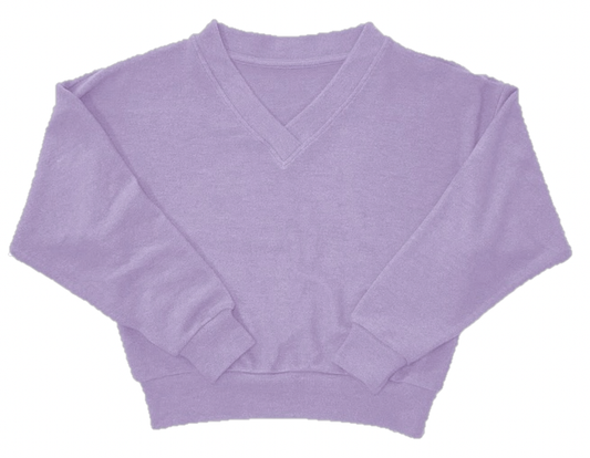 Purple Cloud V Neck Sweatshirt
