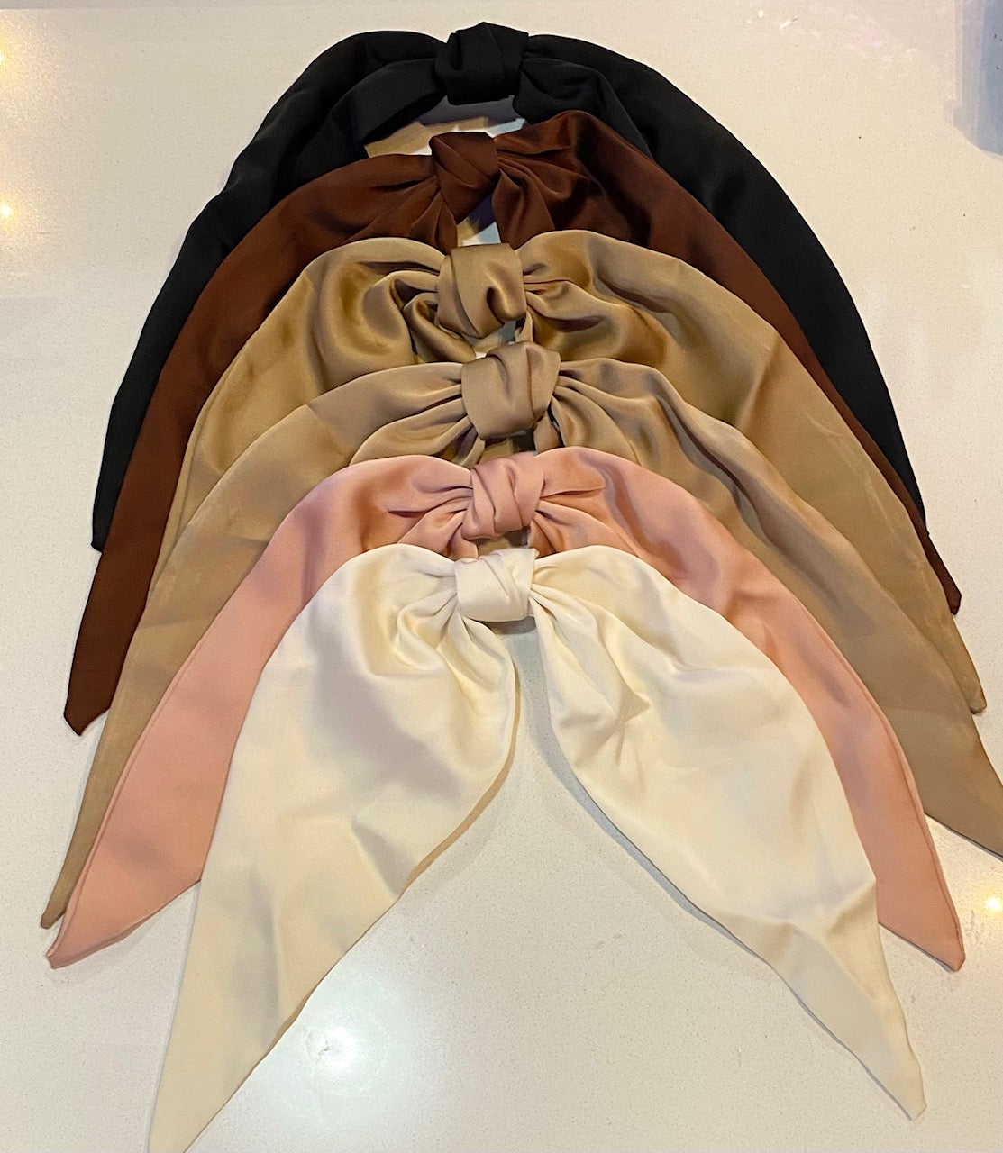 Long Ribbon Knot Hair Clip- Assorted