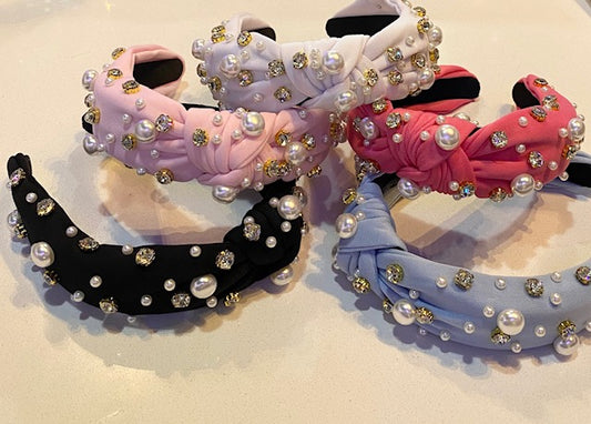 Diamonds & Pearls Bow Knot Headbands- Assorted