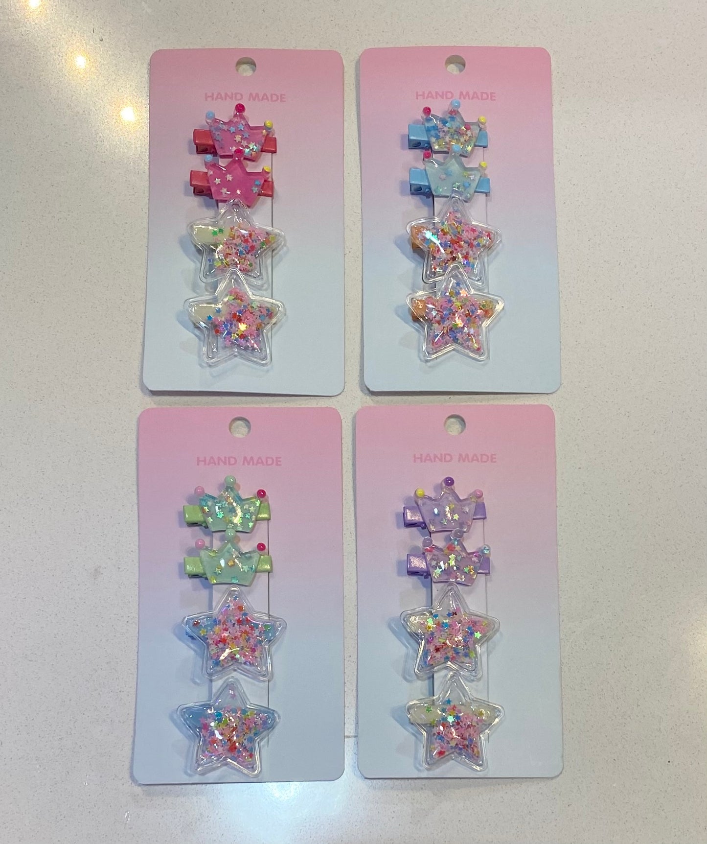 Crown Star Hair Clips- Assorted