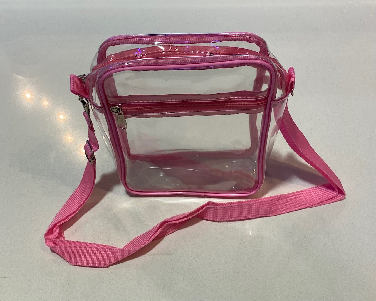 Clear Square Pink Crossbody