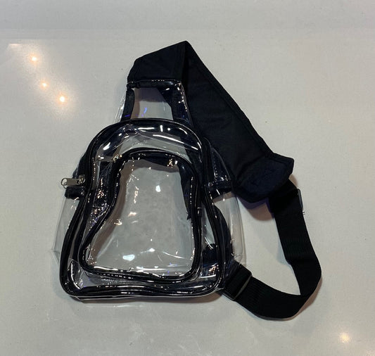 Clear Mini Backpack Blk Trim