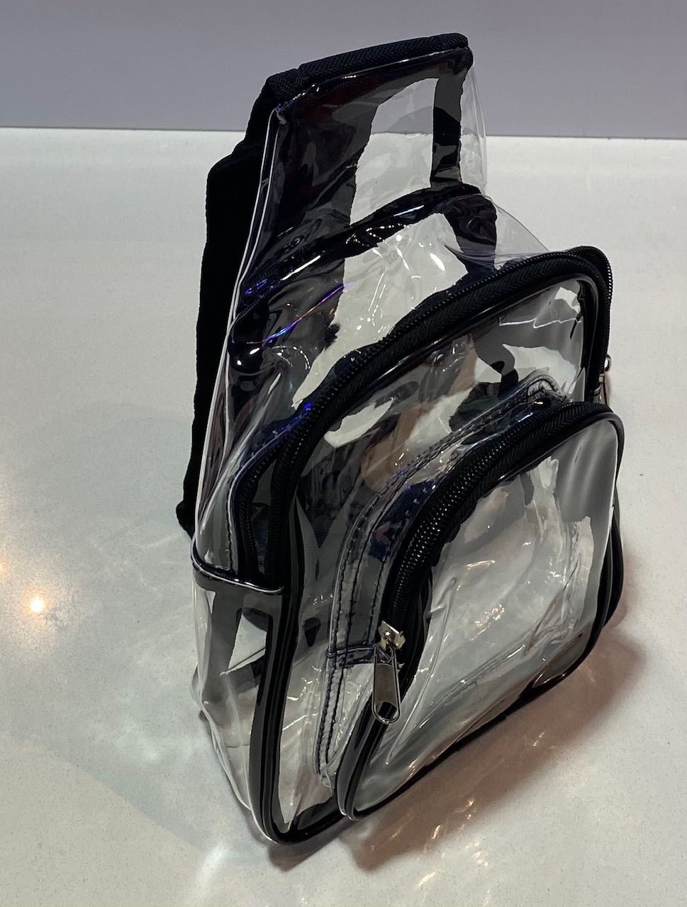 Clear Mini Backpack Blk Trim