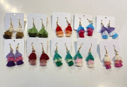 Tassel Dangle Earrings- Assorted