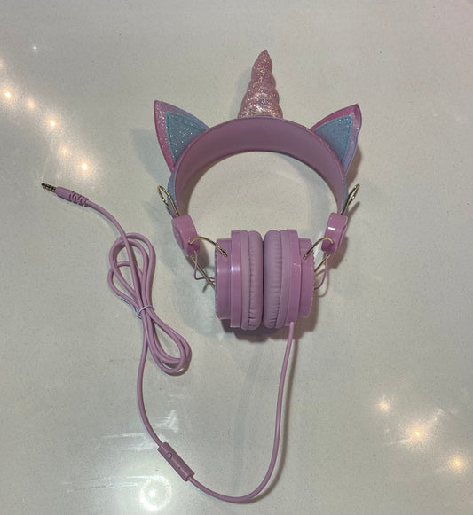 Unicorn Bling Purple Headphones