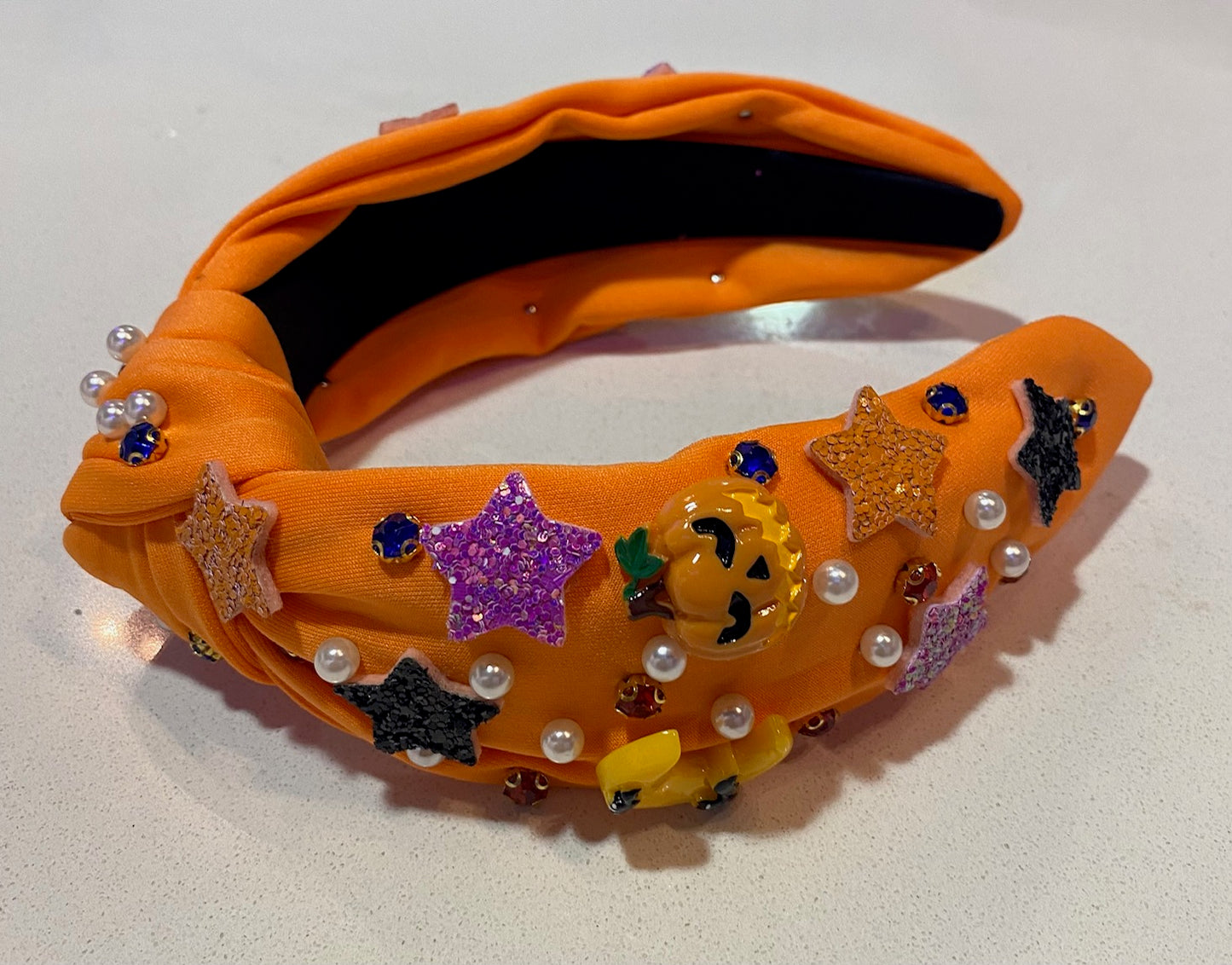 Halloween Gem Charm Headband- Assorted