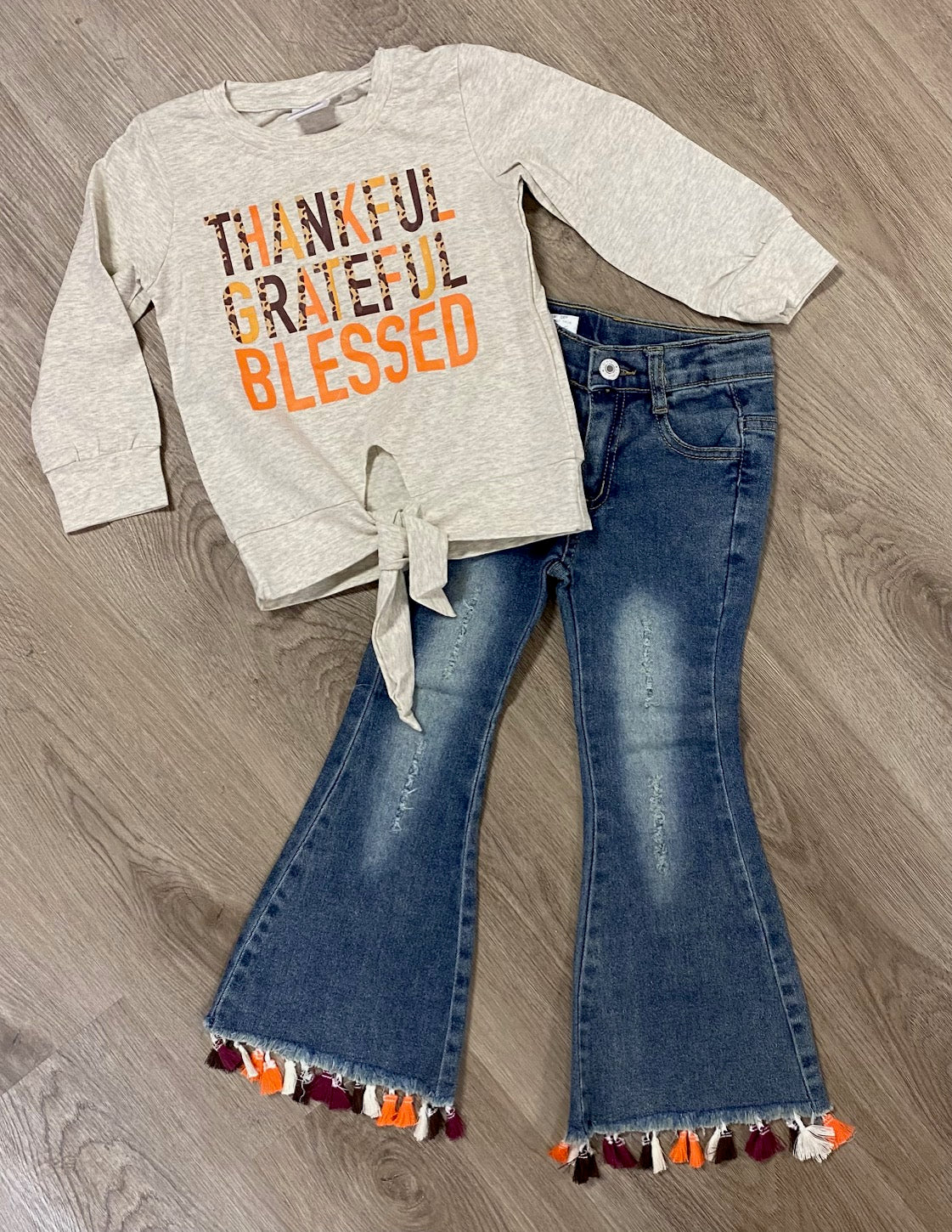 Thankful Tassle Denim Set