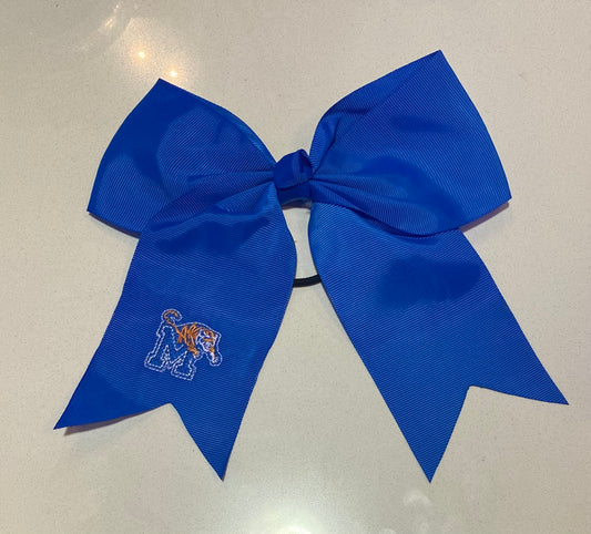 Memphis Tigers Embroidered Blue Bows