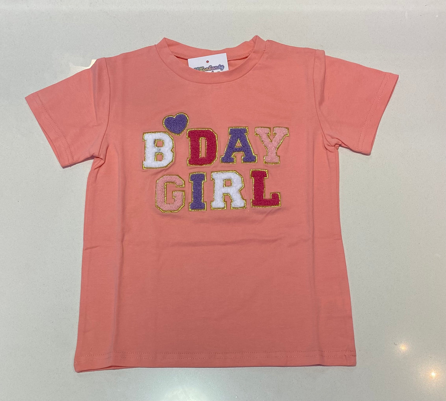 Bday Girl Patched Tshirt