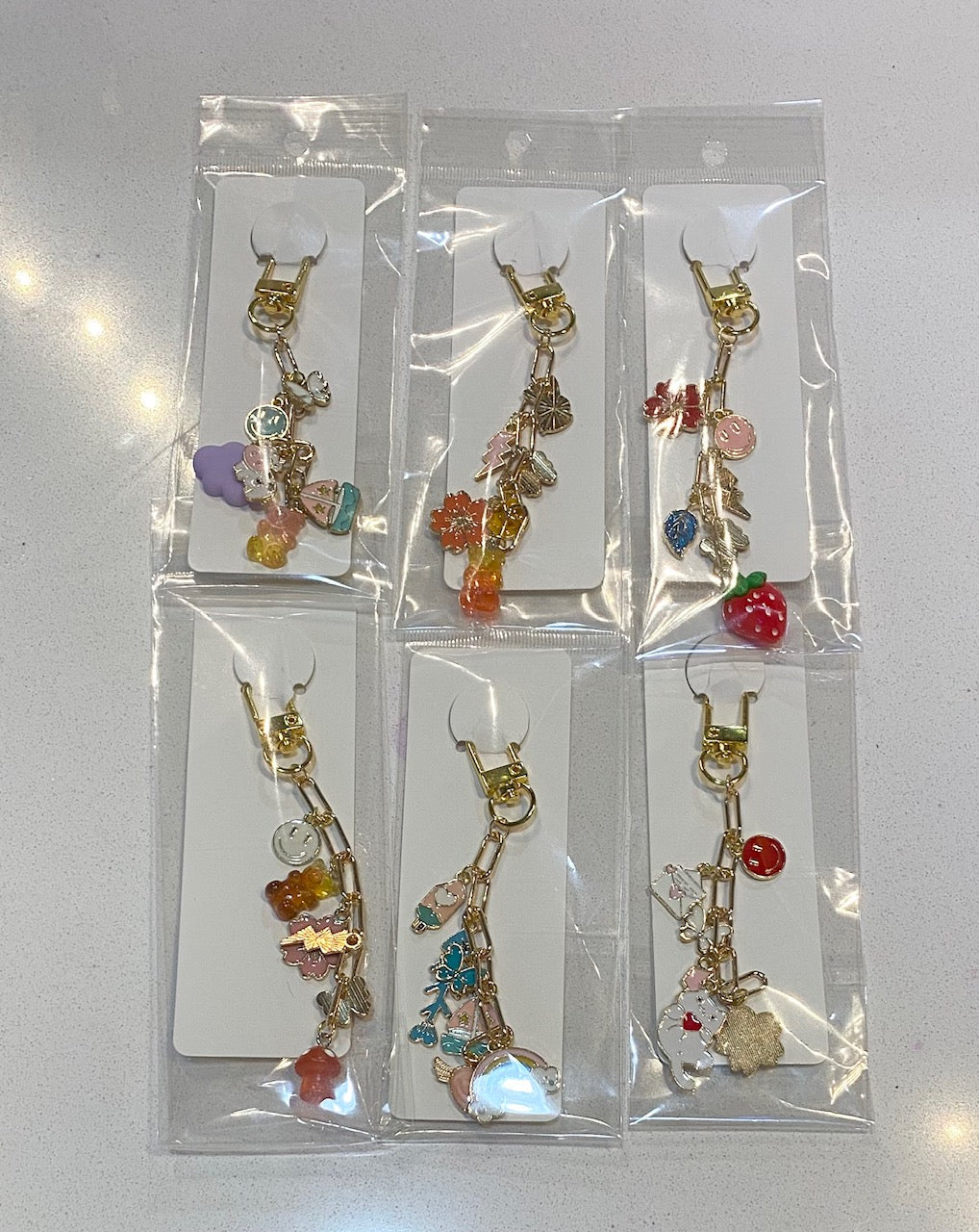 Gold Paperclip Keychain- Assorted