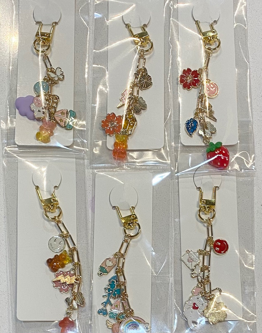 Gold Paperclip Keychain- Assorted
