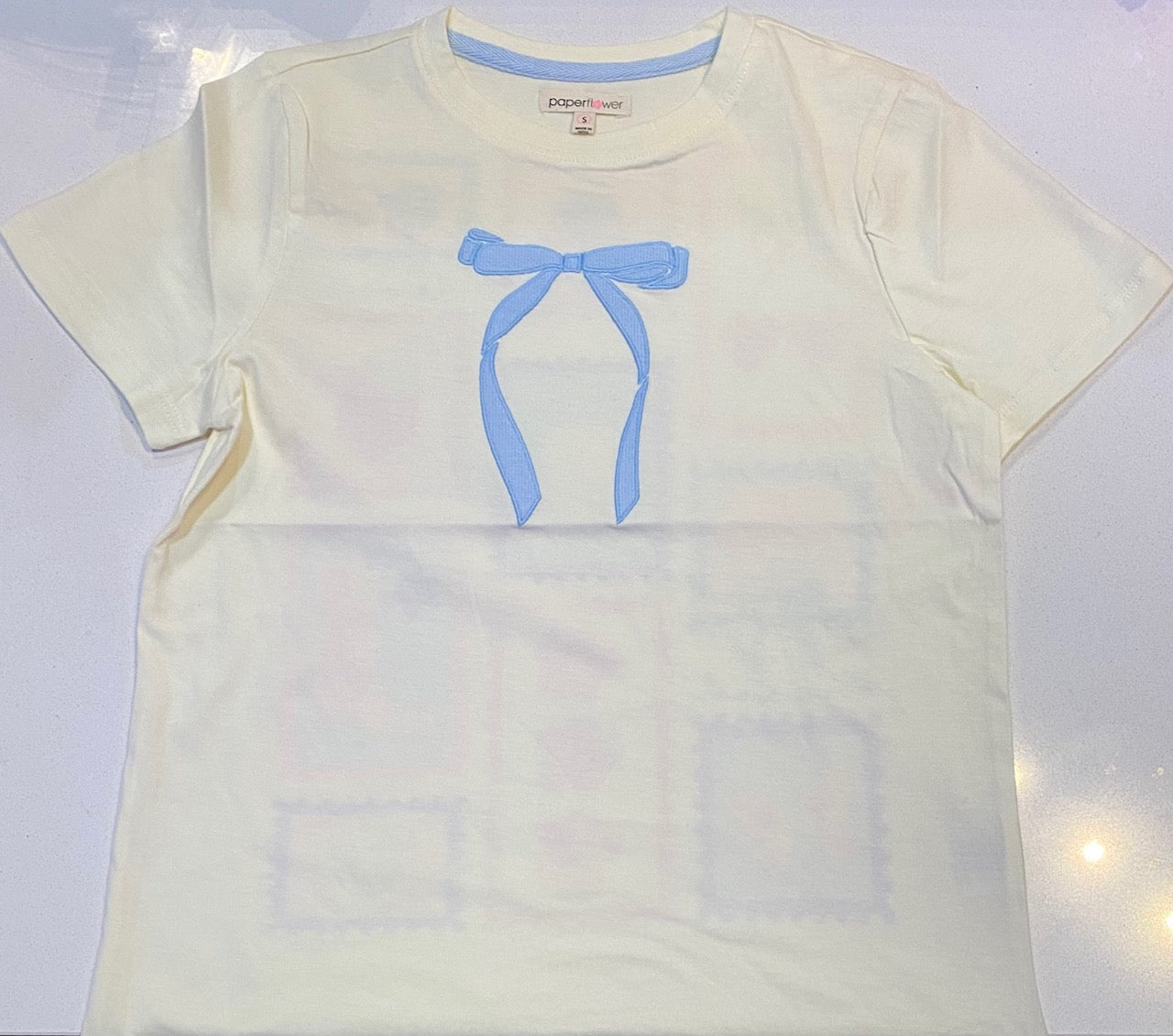 Embroidery Bow Stamp Graphic Tee
