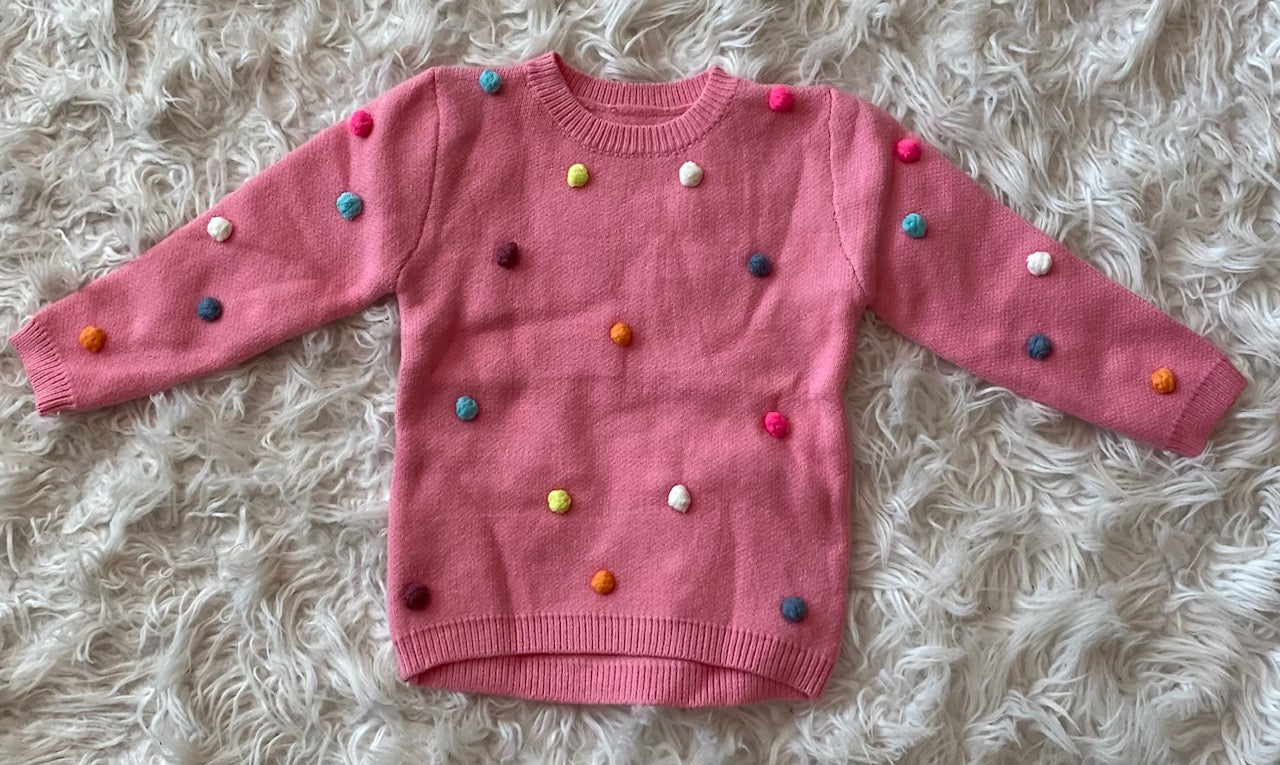 Pink Pom Pom Sweater