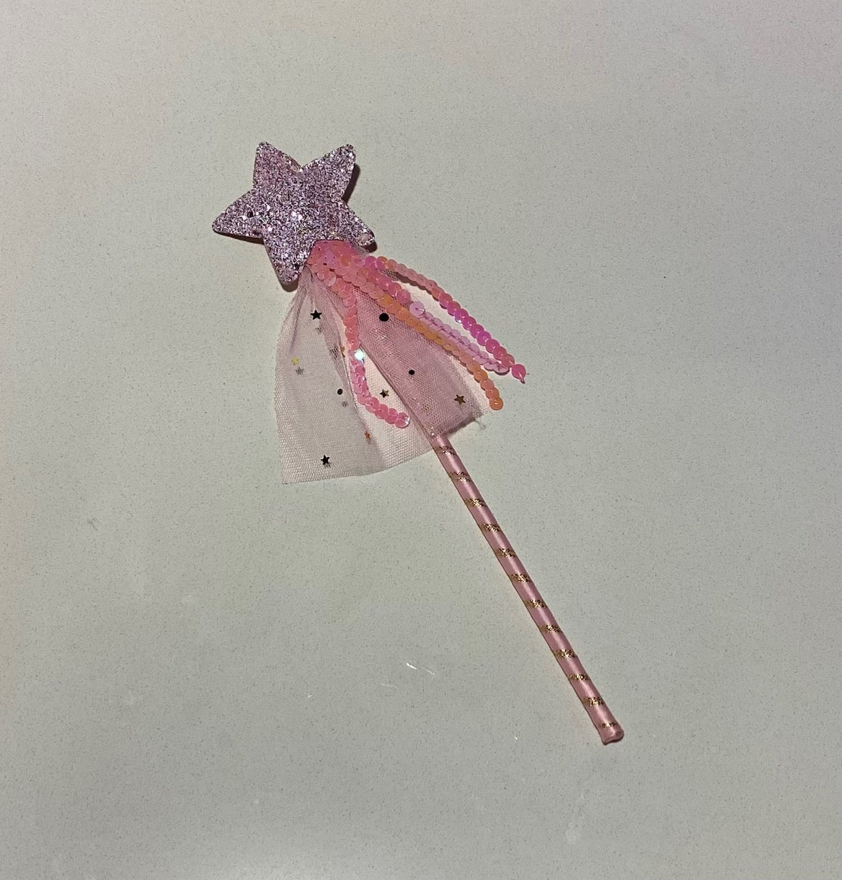 Pink Glitter Star Wand