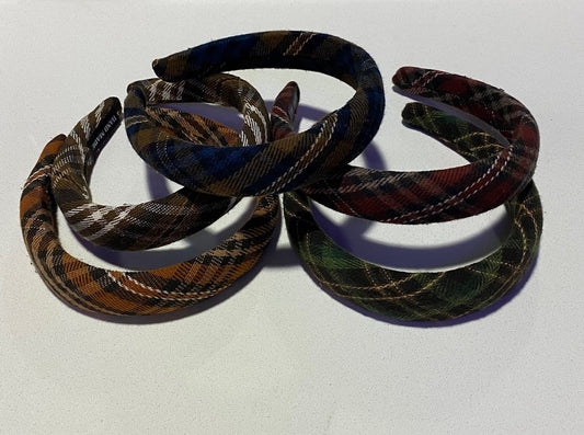 Flannel Padded Headbands- Assorted