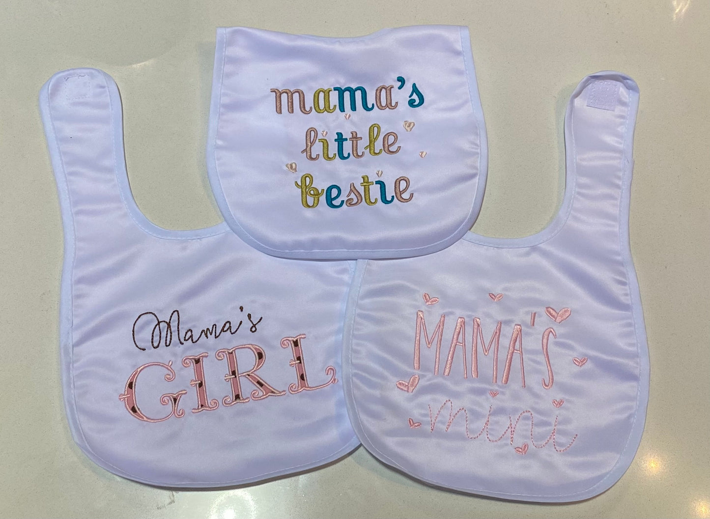 Embroidered Bibs- Assorted